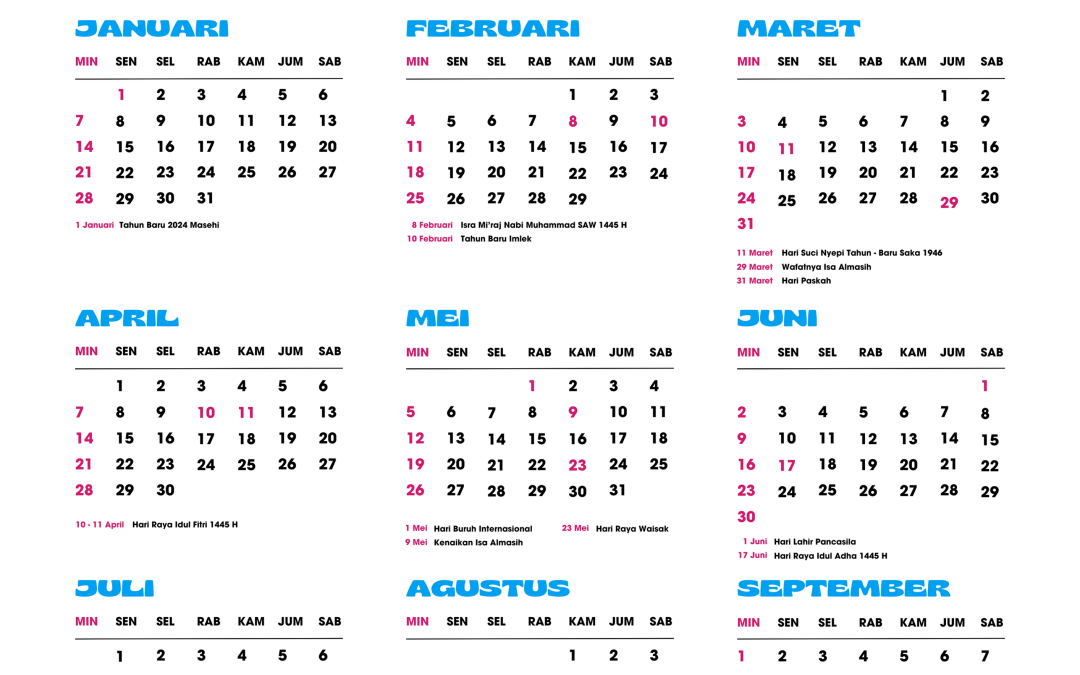 Kalender 2024 Info Sekolah Pemalang